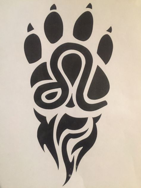 Cool Tattoo Stencils Easy, Leo Tattoos Men, Leo Sign Wallpaper, Lion Paw Tattoo, Leo Tattoo For Men, Leo Drawing, Leo Painting, Japanese Wave Painting, Samurai Tattoo Sleeve