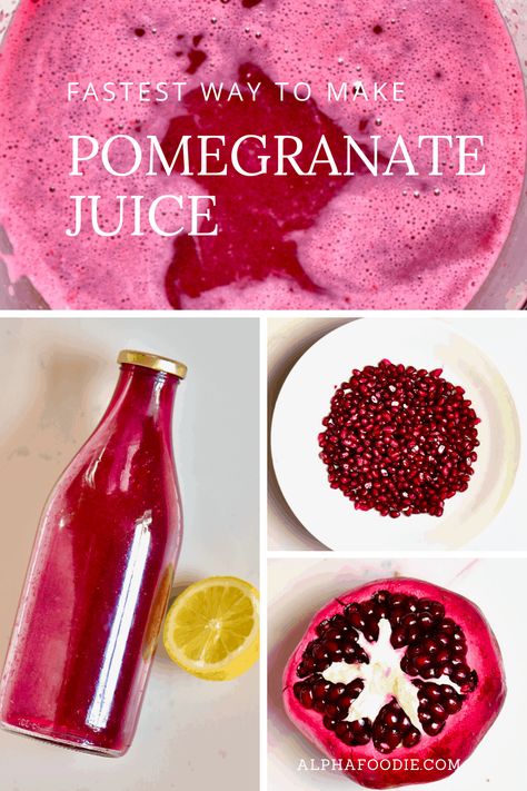 What To Make With Pomegranate Seeds, How To Juice A Pomegranate, Pomegranate Recipes Drinks, Pomegranate Kombucha, How To Make Juice, Food Tutorials, Pomegranate Recipes, Healthy Journey, Plant Paradox