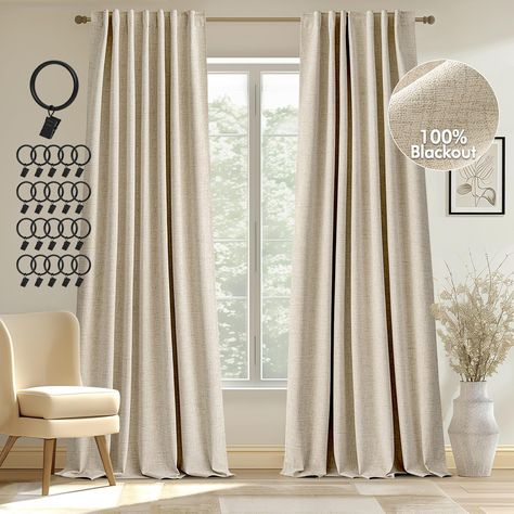 Cream blackout curtains