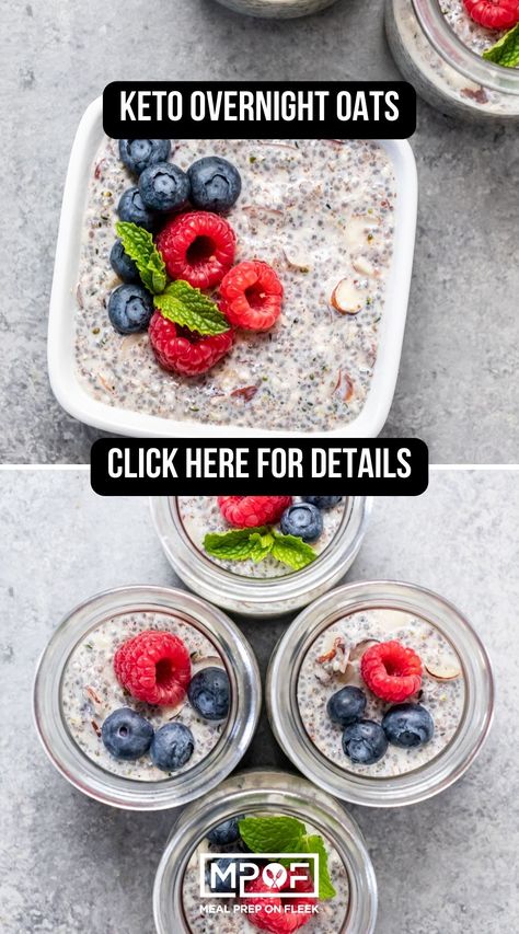 You can have something like oatmeal on a keto diet. You just need to use hemp hearts and flaxseed instead! #mealprep #mealpreponfleek #food #RecipeOfTheDay #mealpreprecipe Overnight Oats Keto, Keto Overnight Oats, Overnight Oats Meal Prep, Oats Meal Prep, Oats Meal, Breakfast Gluten Free, Meal Prep On Fleek, Quick Breakfast Recipes, Breakfast Choices