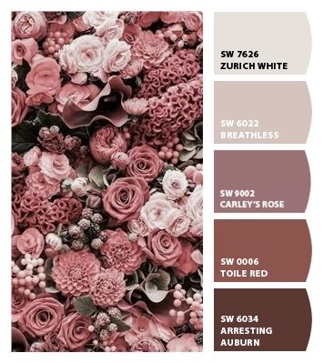 Champagne Rose Color Palette, Pink Brown Room Decor, Blush Brown Color Palette, Mauve And Cream Color Palettes, Pink Green Gold White Color Scheme, Mauve And Tan Bedroom, Rose Brown Color Palette, Rosewood Color Palette, Antique Rose Paint Color