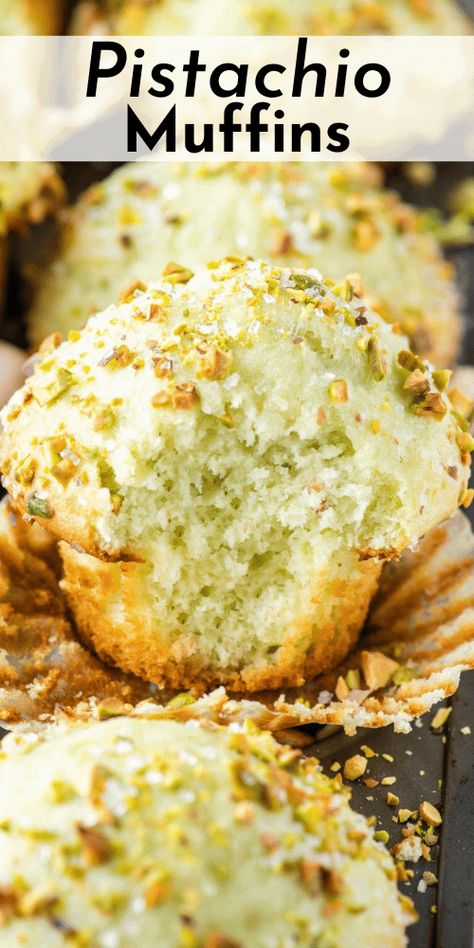 Pistachio Muffins Recipe, Lemon Cream Cheese Bars Recipe, Freeze Muffins, Pistachio Muffins, Lemon Cream Cheese Bars, Pistachio Dessert, Popular Desserts Recipes, Filipino Food Dessert, Applesauce Muffins