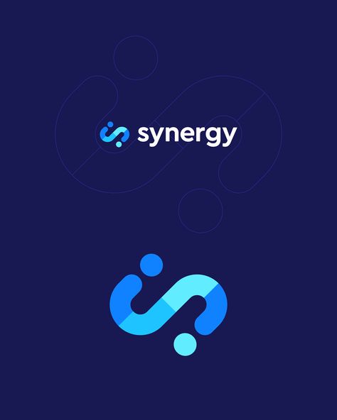 Synergy Logo Design on Behance Synergy Logo Design Ideas, Technology Consulting Logo, Audio Visual Logo Design, Innovative Logo Design, App Logo Design Inspiration, Logo Symbol Design, Synergy Logo Design, Tech Logo Design Inspiration, Productivity Logo