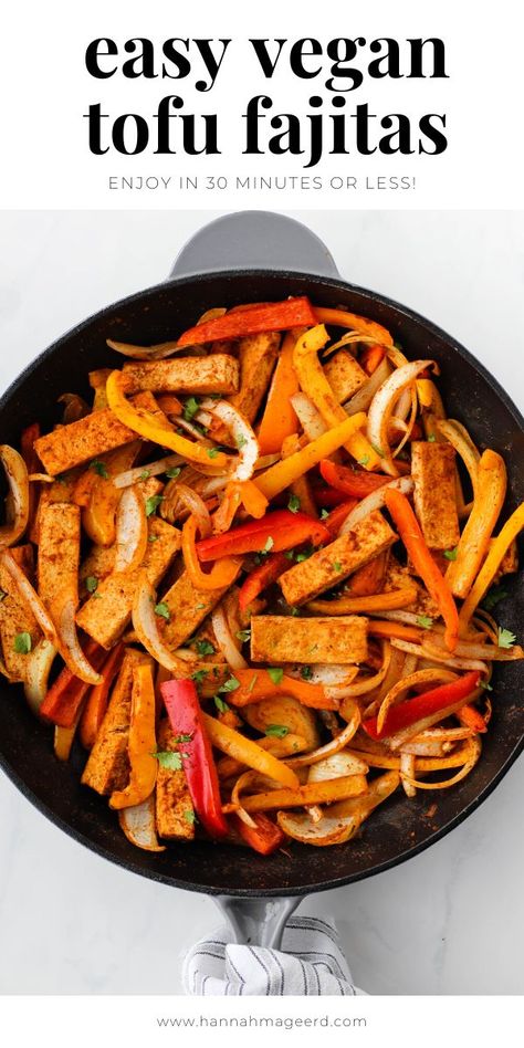 Fajitas Vegan, Tofu Fajitas, Meals To Try, Vegetarian Fajitas, Quick And Healthy Meals, Vegan Fajitas, Tofu Recipes Healthy, Tofu Recipes Vegan, Fajita Recipe