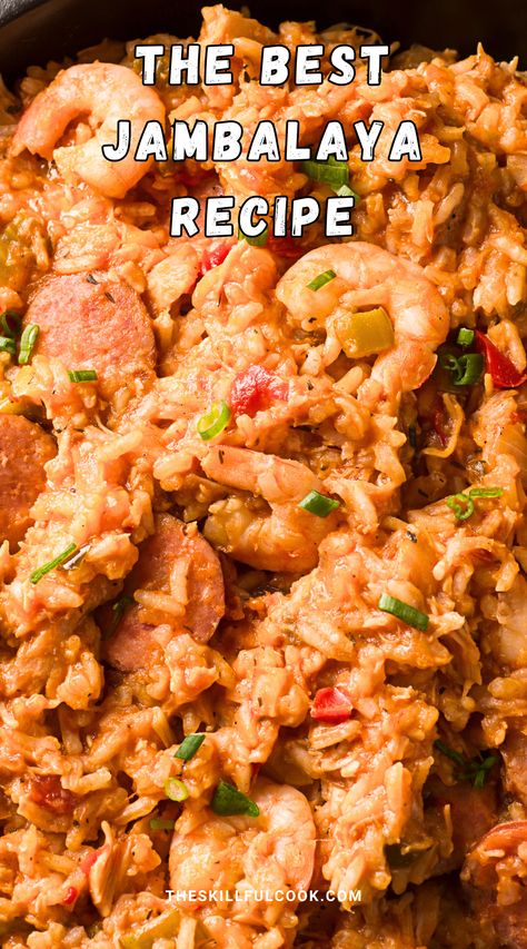 Authentic Jambalaya, a warm and flavorful fall Cajun comfort food.Cajun Comfort Food,Homemade Jambalaya,Jambalaya Recipe Easy,Cajun Jambalaya Crockpot Chicken Jambalaya, Jambolia Recipe, Jambalaya Spices, Homemade Jambalaya Recipe, Authentic Jambalaya Recipe Louisiana, Jumbolia Recipes Easy, Jumbalya Recipe Authentic, Jumbalia Recipe, Jumbalaya Recipe New Orleans