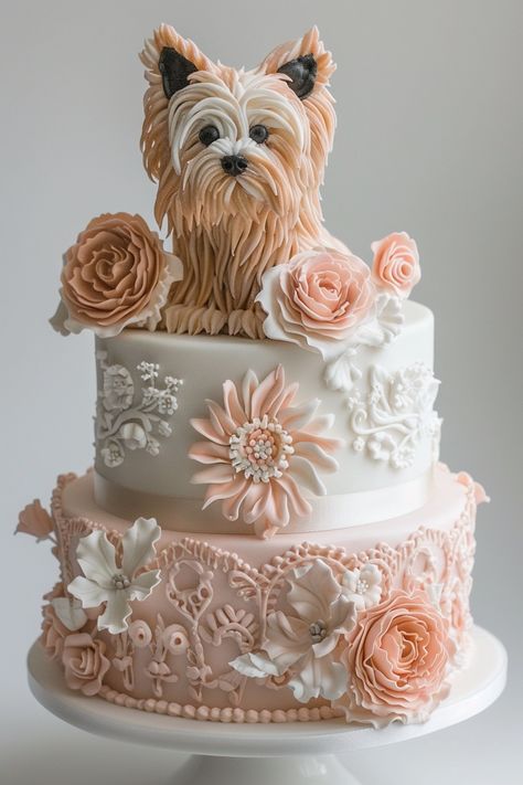 Celebrate Your Yorkie with These Unique Birthday Cake Ideas Unique Birthday Cake Ideas, Unique Birthday Cake, Unique Birthday Cakes, Dog Birthday Cake, Dog Cakes, Easter Cake, Kids Cakes, Biscuit Cake, Birthday Cake Ideas