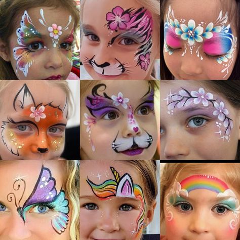 Face Painting Set Up, Quick Face Painting, Mermaid Face Paint, Face Paint Set, Animal Face Paintings, Frames Diy Crafts, School Spirit Week, Face Painting Easy, Face Paint Makeup