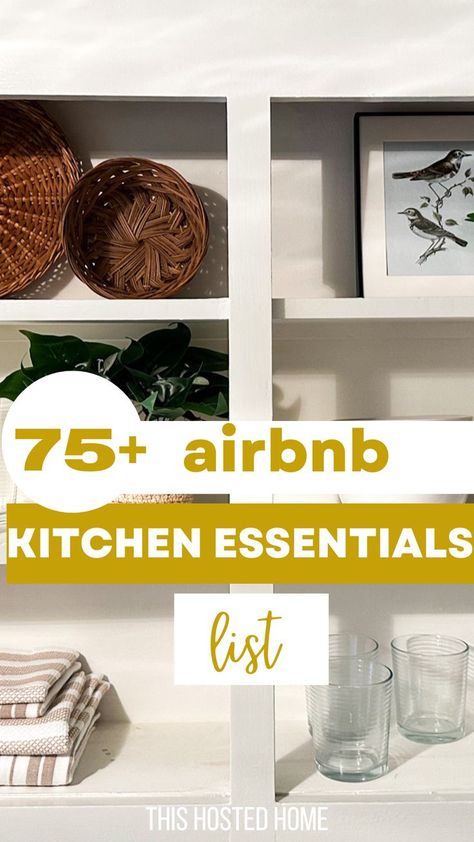 airbnb kitchen essentials Air Bnb Kitchen Set Up, Airbnb Kitchen Checklist, Air Bnb Kitchen Essentials, Airbnb Kitchen Decor, Airbnb Kitchenette Ideas, Airbnb Essentials Checklist, Airbnb Kitchen Ideas, Airbnb Kitchen Essentials, Room Ideas Bedroom Cozy