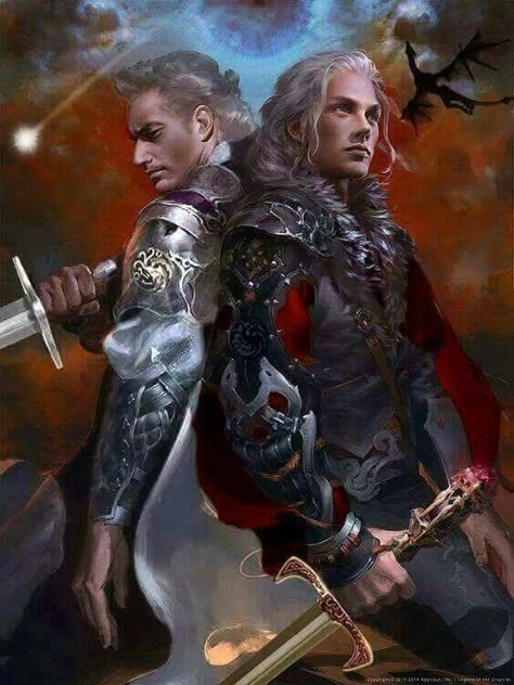 Rhaegar targaryen and arthur dayne Allyria Dayne, Edric Dayne, Ser Arthur Dayne, Targaryen Dynasty, Arthur Dayne, Ashara Dayne, Rhaegar Targaryen, Game Of Thrones Artwork, Fire And Blood