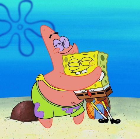 Sundjer Bob I Patrik, Spongebob And Patrick Aesthetic, Cartoon Characters Hugging, Spongebob And Patrick Best Friends, Spongebob X Patrick, Spongebob Und Patrick, Sponge Bob And Patrick, Hug Meme, Spongebob Best Friend