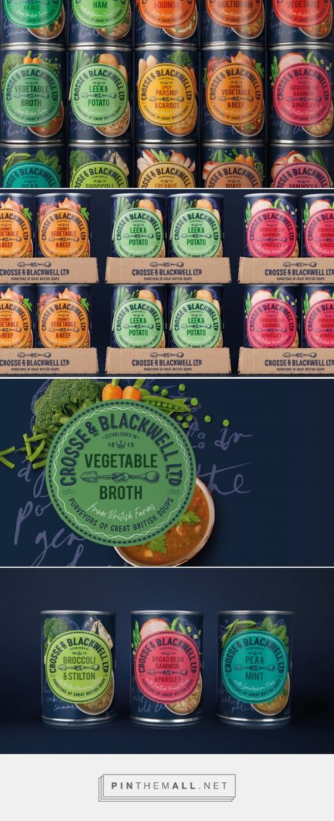 Soup Label Design, Soup Design Packaging, Soup Packaging Design, Botanical Packaging, Soup Packaging, Mediterranean Soup, Food Business Card, Visual Communication Design, Natural Dog Food