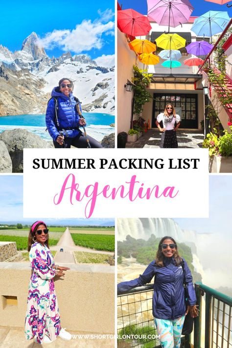 What to Pack for Argentina in the Summer - SHORT GIRL ON TOUR Argentina Travel Outfit, Argentina Packing List, Argentina Summer Outfits, Argentina Outfit Ideas, Buenos Aires Outfit Summer, Buenos Aires Outfit, Argentina Clothing, Rainbow Mountains Peru, Buenos Aires Travel