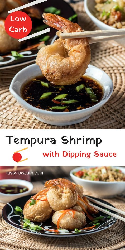 A light and airy Japanese Tempura batter for your shrimp or vegetables! Batter For Fried Shrimp, Keto Tempura Batter, Keto Tempura, Tempura Dipping Sauce, Shrimp Keto, Tempura Shrimp, Tempura Recipe, Sushi Roll Recipes, Tempura Batter