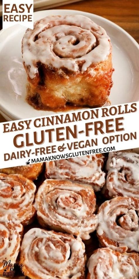 Mama Knows Gluten Free, Pillsbury Gluten Free, Easy Cinnamon Rolls, Gluten Free Cinnamon Rolls, Gluten Free Yeast Free, Cinnamon Rolls Easy, Dairy Free Cream, Sans Gluten Sans Lactose, Gluten Free Bakery