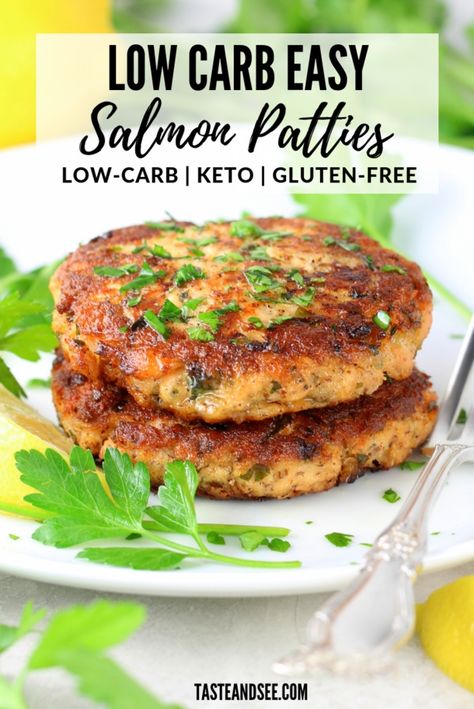 Salmon Dijon, Salmon Patty Recipe, Low Carb Salmon Patties, Baked Salmon Patties, Canned Salmon Patties, Salmon Patty, Salmon Burger Recipe, Gluten Free Salmon, Low Carb Salmon