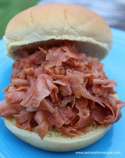 Shaved Ham Sandwiches, Recipes With Shaved Ham, Shaved Pork Sandwiches, Shaved Ham Recipes Dinners, Ham Barbeque Recipes, Shaved Ham Recipes, Crockpot Ham Sandwich Recipes, Bbq Ham Sandwiches Crock Pots, Ham Bbq Recipe