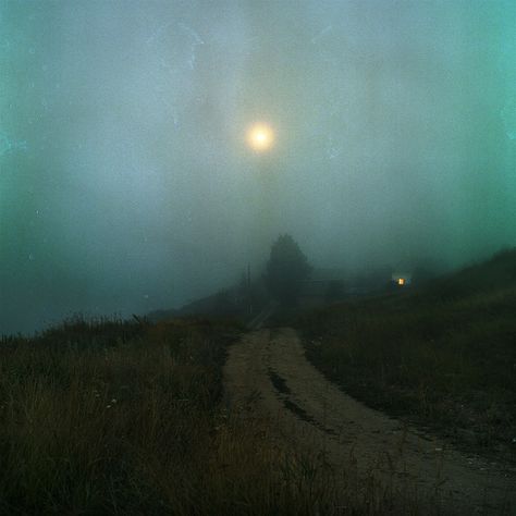 This photo was taken on August 18, 2011 in Chelyabinskaya Oblast, RU, using a Rolleiflex 3,5 E2 by Anton Novoselov Dirt Road, To Infinity And Beyond, Image Photography, Anton, Full Moon, Night Skies, Amazing Photography, Photography Inspiration, Landscape Paintings