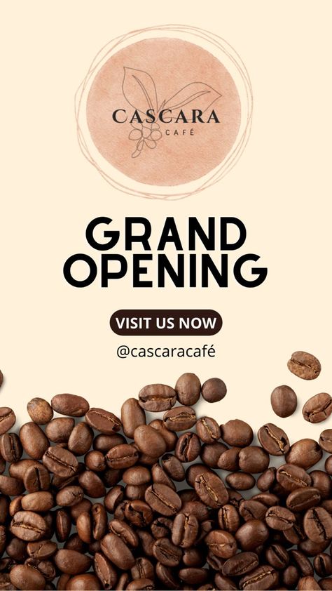 Grand Opening Poster, Cafe Poster, Cafe Posters, Coffee House, Grand Opening, Dog Food Recipes, Food Animals, Coffee Shop, Poster Design