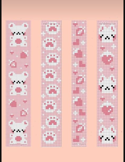 Bunny Bracelet Pattern, Bunny Bracelet, Kandi Patterns, Bracelet Patterns, Bracelet, Pattern