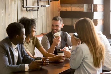 How to Make Friends and Make Deeper Connections as an Adult - Blue Zones Romantic Questions For Couples, Friends Drinking, Happy At Work, Romantic Questions, Friends Drinks, Cozy Coffee Shop, I Hate Everyone, Counseling Psychology, Complete Sentences