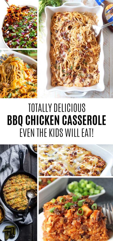 These BBQ chicken casserole recipes taste so GOOD! Bbq Casserole Recipes, Bbq Chicken Casserole Recipes, Chicken Corn Casserole, Leftover Bbq Chicken Recipes, Bbq Chicken Casserole, Crockpot Chicken Casserole, Tortilla Casserole Recipes, Chicken Tortilla Casserole, Baked Chicken Spaghetti