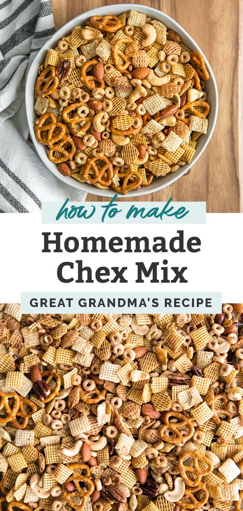 Oven Baked Chex Mix Recipe, Chex Mix Worcestershire Sauce, Vintage Chex Mix Recipe, Cereal Chex Mix Recipe, Chex Mix With Nuts Recipes, Chec Mix Recipe Original, Cereal And Pretzel Snack Mixes, Homemade Chex Mix Recipe Worcestershire Sauce, Oven Chex Mix Recipes Baking