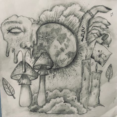 :)🍄🍀 Grunge Drawing, Cloud Candle, Nature Drawings, Mushroom Cloud, Coloring Designs, Adult Coloring Designs, Plant Drawing, Nature Drawing, Wild Nature