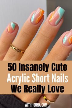 Simple Nail Art On Natural Nails, Nail Design Square Nails, Gels On Natural Nails Short, Very Short Acrylic Nails Square Designs, Cute Nail Art Ideas For Short Nails, French Gel Nails Short Square, Nail Art Ideas Square Nails, Nail Art Designs For Short Nails Cute, Simple Spring Short Nails