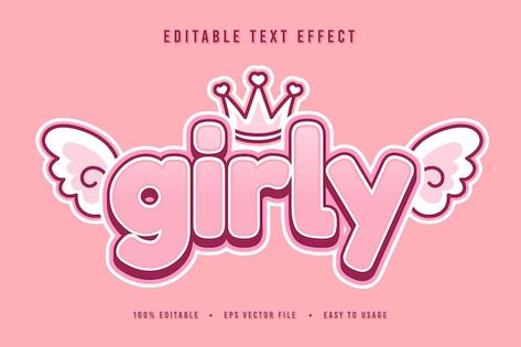 Girly Typography, Girly Logo Design, Girly Graphic Design, Logo Fonts Free, Girly Logo, Text Cute, Girly Fonts, Font Cute, Cute Text