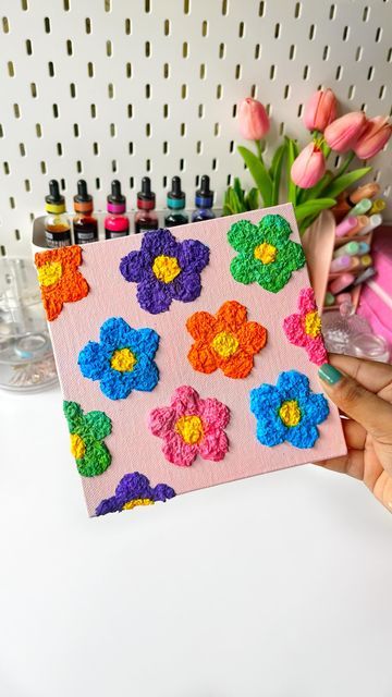 Tissue Art, Tissue Paper Painting, Mini Toile, Tissue Paper Art, 3d Painting, Program Ideas, Small Canvas Art, Diy Creative Crafts, Small Canvas