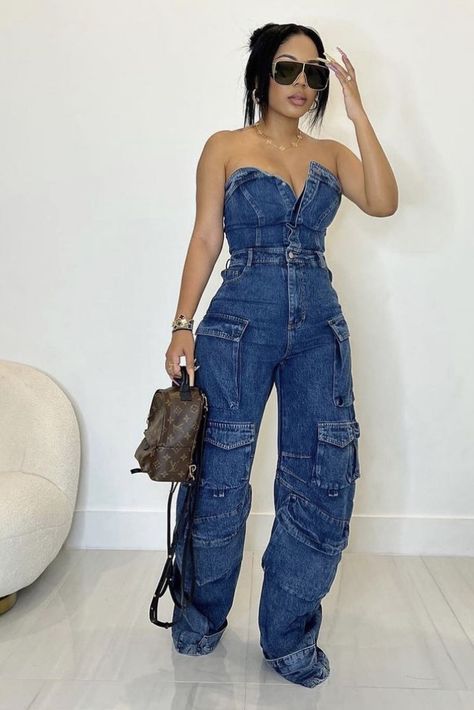 Cargo Jumpsuit, Glam Dress, Jumpsuit White, Pants Fit, Tall Girl, Denim Jumpsuit, Fashion Chic, Waist Pants, White T Shirt