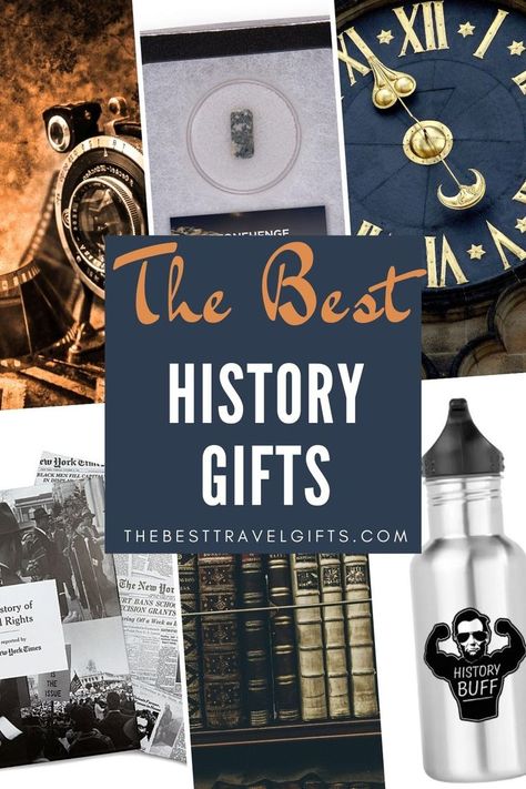 The best history gifts with six photoos Gifts For Academics, Presents For History Lovers, Gifts For History Teachers, History Buff Gifts, Gifts For History Lovers, Unique Husband Gifts, Geography Gifts, Unusual Gifts For Men, History Teacher Gifts