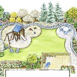 Backyard Layout, Family Backyard, Backyard Plan, Backyard Landscaping Plans, Backyard Entertaining, Landscape Design Plans, Landscape Plan, Backyard Inspiration, Backyard Playground