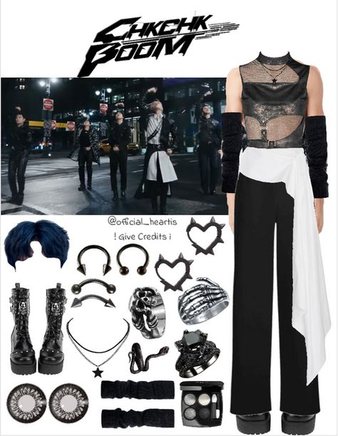 Stray Kids Outfits Inspired Chk Chk Boom, Stray Kids Concert Outfit Ideas Dominate, Kpop Concert Outfit Ideas Stray Kids, Straykids Concert Outfit Ideas, Straykids Inspired Outfits, Straykids Outfits Inspired, Stray Kids Stage Outfits, Stray Kids Outfits Inspired, Straykids Concert Outfit