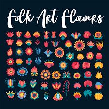 Folk Illustration, Arte Folk, Folk Art Flowers, Flowers Vector, Textile Prints Design, Pattern Inspiration, Scandinavian Folk Art, Heritage Month, Scandinavian Art