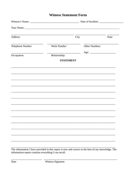 Free 14+ Employee Witness Statement Forms In Word | Pdf With Word Employee Suggestion Form Template - CUMED.ORG Report Card Template, Order Form Template, Legal Forms, Printable Certificates, Statement Template, Seating Chart Template, Card Templates Free, Form Template, Microsoft Word Templates