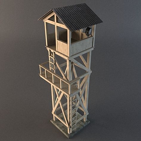 Tower Model Architecture, Diy Lookout Tower, Small Tower Architecture, Observation Tower, Fish Observation Tower, Tower Models, Bedroom Wall Designs, Architecture Sketchbook, Tower Design