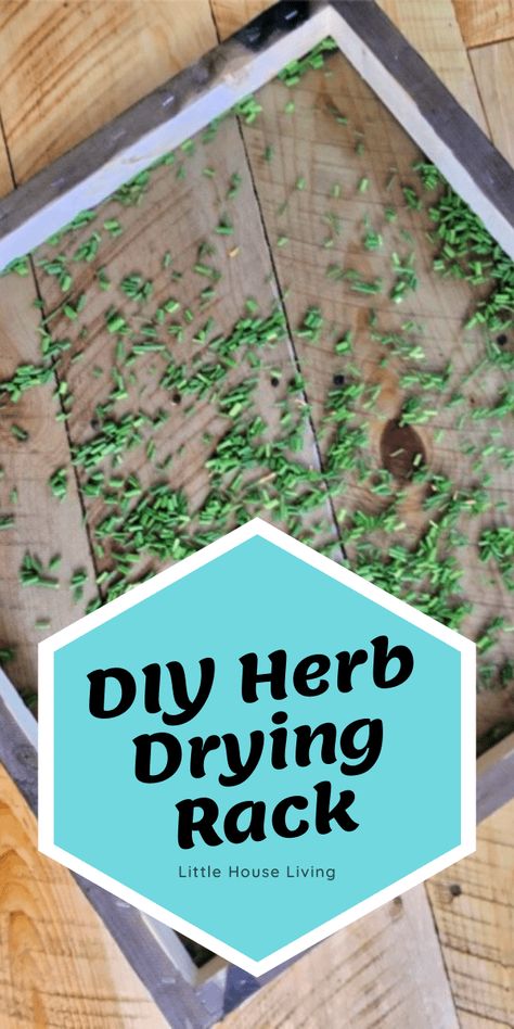 Want a place to dry herbs and other garden things using good old fashioned solar power? It's not hard at all to make a simple DIY Herb Drying Rack. Let me show you how we made ours! Diy Herb Drying Rack, Diy Herb Drying, Dehydrator Ideas, Herb Drying Rack, Herb Drying, Preserving Herbs, Dry Herbs, Drying Racks, Drying Rack Laundry