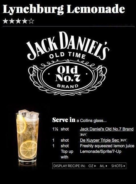 Jack Daniels Mixed Drinks, Champagne Cocktails Easy, Jack Daniels Drinks, Lynchburg Lemonade, Lemonade Cocktail Recipe, Best Mixed Drinks, Cocktails Easy, Lemonade Cocktail, Champagne Cocktails