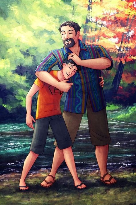 Poseidon and Percy Jackson Love this!! Happy Birthday Percy!!!!! And Poseidon, your son is AMAZING!!!! Percy Jackson Fanart, Frank Zhang, Percy And Annabeth, Piper Mclean, Jason Grace, Percy Jackson Fan Art, Trials Of Apollo, Percy Jackson Characters, Percy Jackson Memes