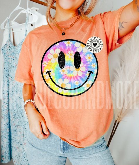 Smiley Face Png, Tie Dye Decorations, Smiley Face Shirt, Face Png, Girls Attire, Hippie Chick, Girl Themes, Girl Birthday Party, Dye Shirt