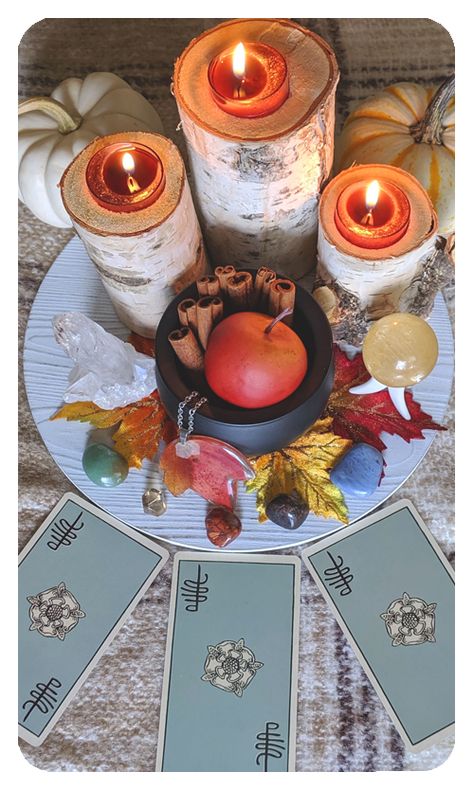 Autumn Altar & Mabon Spread — PRISM DIVINATION Mabon Altar Decorations, Autumn Altar, Mabon Decor, Mabon Alter, Mabon Altar Ideas, Mabon Decorations, Mabon Altar, Mabon Crafts, Mabon Celebration