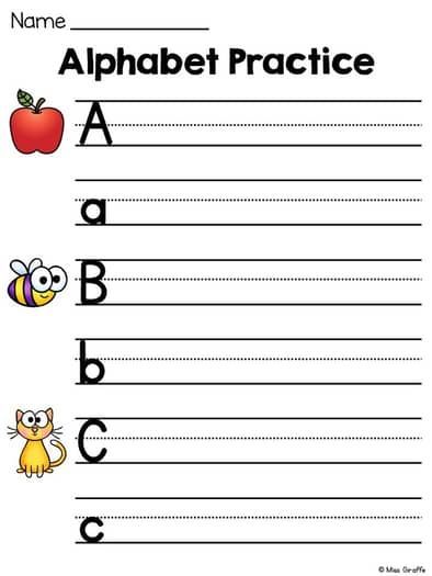 letter tracing Trace And Write Alphabet Worksheets, Handwriting Practice Alphabet, Practicing Handwriting, Alphabet Practice Worksheets, Letters Writing, Pre Writing Practice, Numbers Activity, Letters Worksheets, Daycare Curriculum