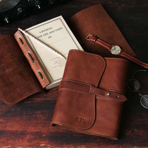 Leather Portfolios Journals & Notebooks | Custom Notepad Inserts | USA Made Leather Journal Cover Design, Leather Folio Men, Leather Journal Closure Ideas, Handmade Journals Diy, Brown Leather Journal, Personalised Leather Journals, Leather Bound Journal, Leather Company, Leather Portfolio