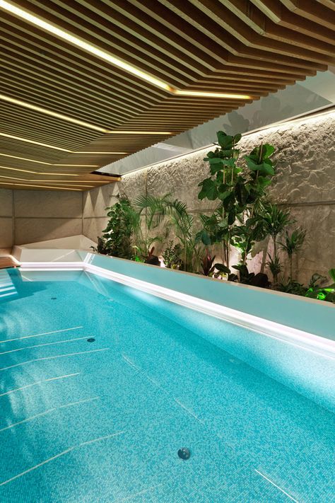 Indoor Pool Design, Modern Spa, Piscina Interior, Indoor Pools, Indoor Swimming Pool, Small Swimming Pools, Natural Swimming Pools, Luxury Pools, Dream Pools