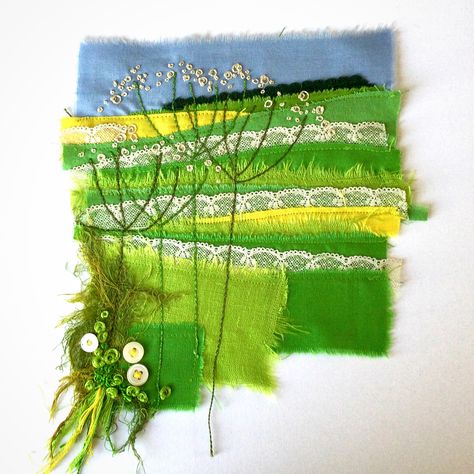 Blog – Deborah Collum Love Art Scrap Fabric Crafts, Fabric Postcards, Fabric Cards, Landscape Quilts, Hand Embroidered Flowers, Felt Embroidery, Fabric Journals, Textile Fiber Art, Creative Embroidery