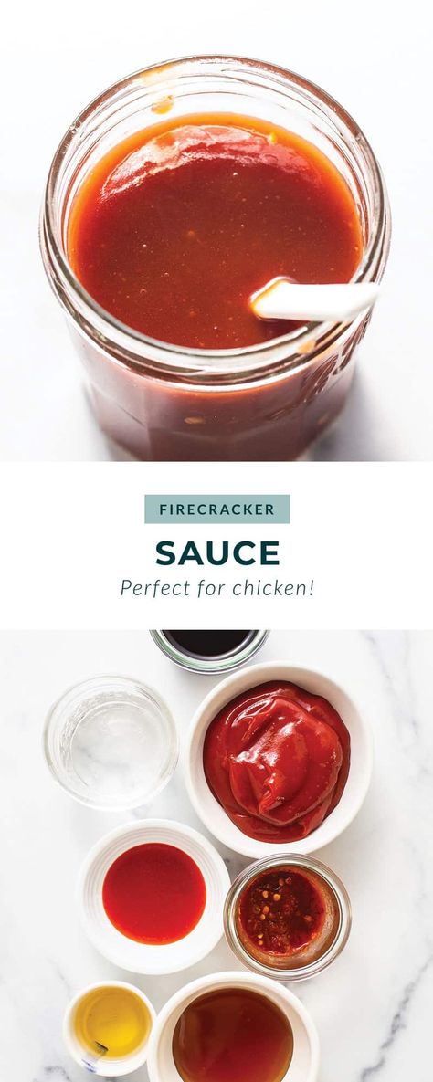 Homemade Firecracker Sauce - Fit Foodie Finds Fire Cracker Sauce, Firecracker Sauce Recipes, Firecracker Shrimp Sauce, Firecracker Sauce, Firecracker Chicken, Cracker Chicken, Crispy Baked Chicken Thighs, Low Carb Meats, Fit Foodie Finds