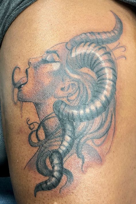 Aries Goddess Tattoo For Women, Aries Woman Tattoo, Aries Tattoo Ideas Unique, Aries Tattoo For Women, Aries Tattoo Ideas, Tattoo Ideas Unique, Gangsta Tattoos, Tattoo Vector, Aries Tattoo