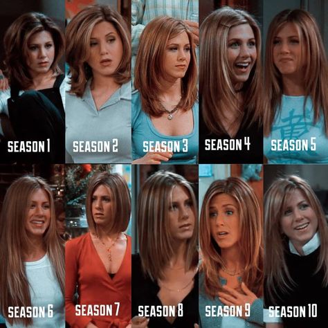 Jennifer Aniston Hair Friends, Rachel Friends Hair, Jennifer Aniston 90s, Estilo Rachel Green, Jennifer Aniston Friends, Rachel Green Hair, Rachel Haircut, Rachel Hair, Rachel Green Outfits