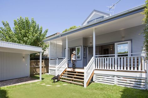 Grey Weatherboard House, Gutter Colors, Weatherboard House, Victorian House, Back Gardens, Back Garden, Home Reno, Exterior Colors, Victorian Homes